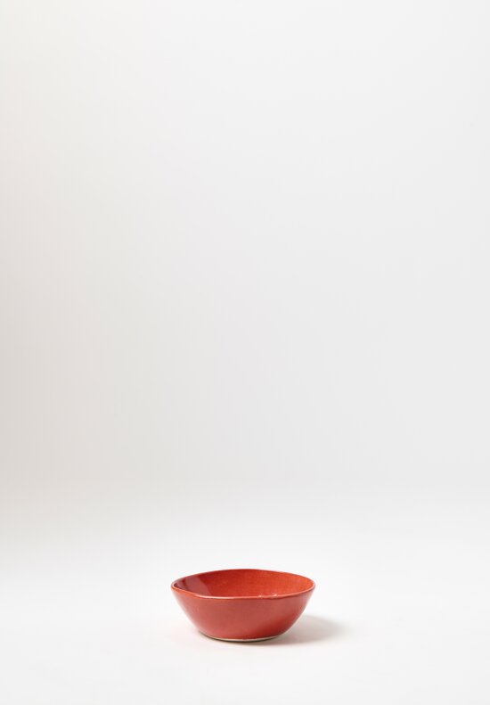 Stamperia Bertozzi Handmade Porcelain Fruit Bowl Coccio Red	