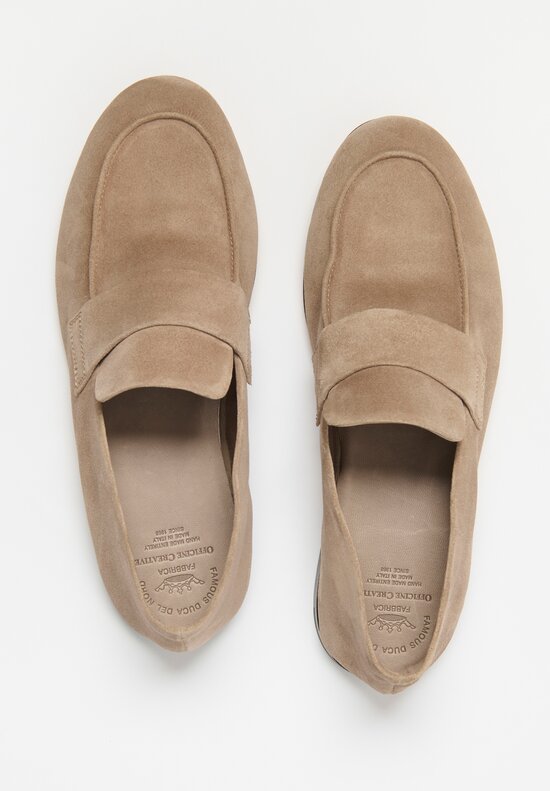 Officine Creative Coco Suede Blair Loafers in Orice Brown
