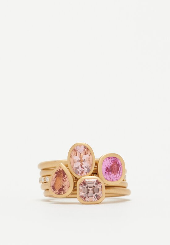 Kimberly Collins 18K Pink Garnet Yumdrop Ring .74 Ct	