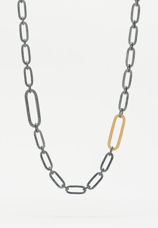 Lika Behar 22K, Oxidized Silver 'Chill-Link' Necklace	