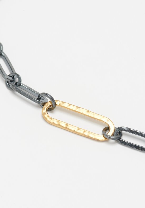 Lika Behar 22K, Oxidized Silver 'Chill-Link' Necklace	