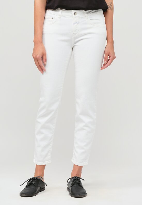 Closed Organic Cotton Baker Slim Jeans in White	