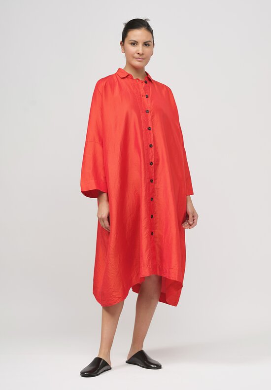 Christian Peau Silk Coverall Dress in Marigold