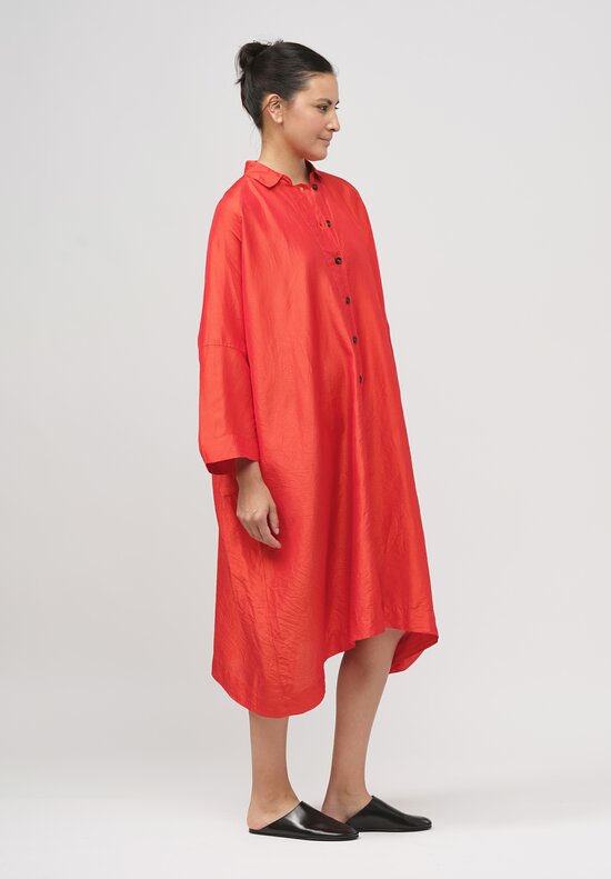 Christian Peau Silk Coverall Dress in Marigold