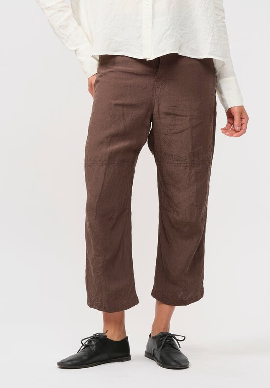 Forme d'Expression Woven Ramie & Linen 5 Pocket Pants