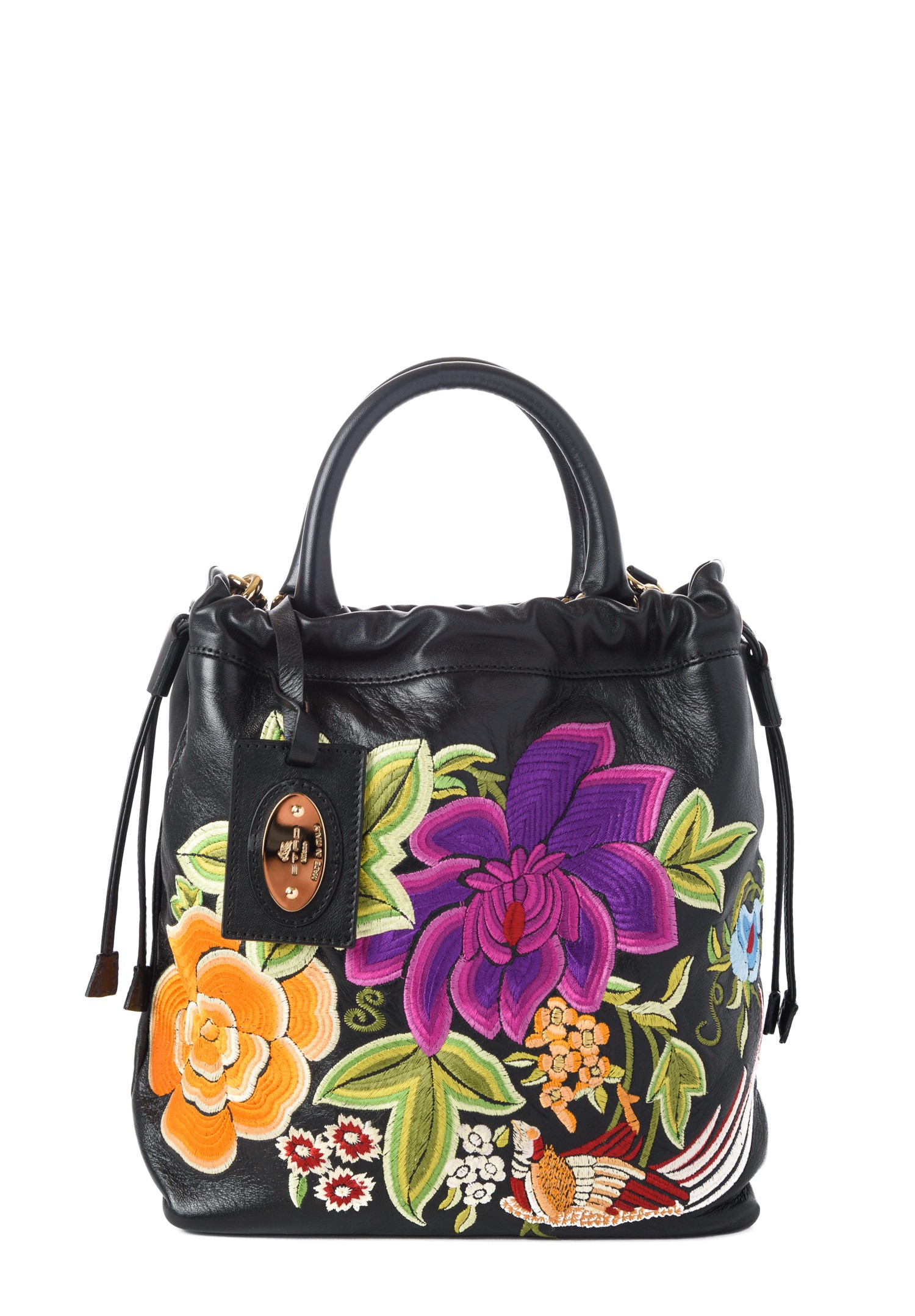 Etro Lambskin Floral Embroidered Bag in Black | Santa Fe Dry Goods ...