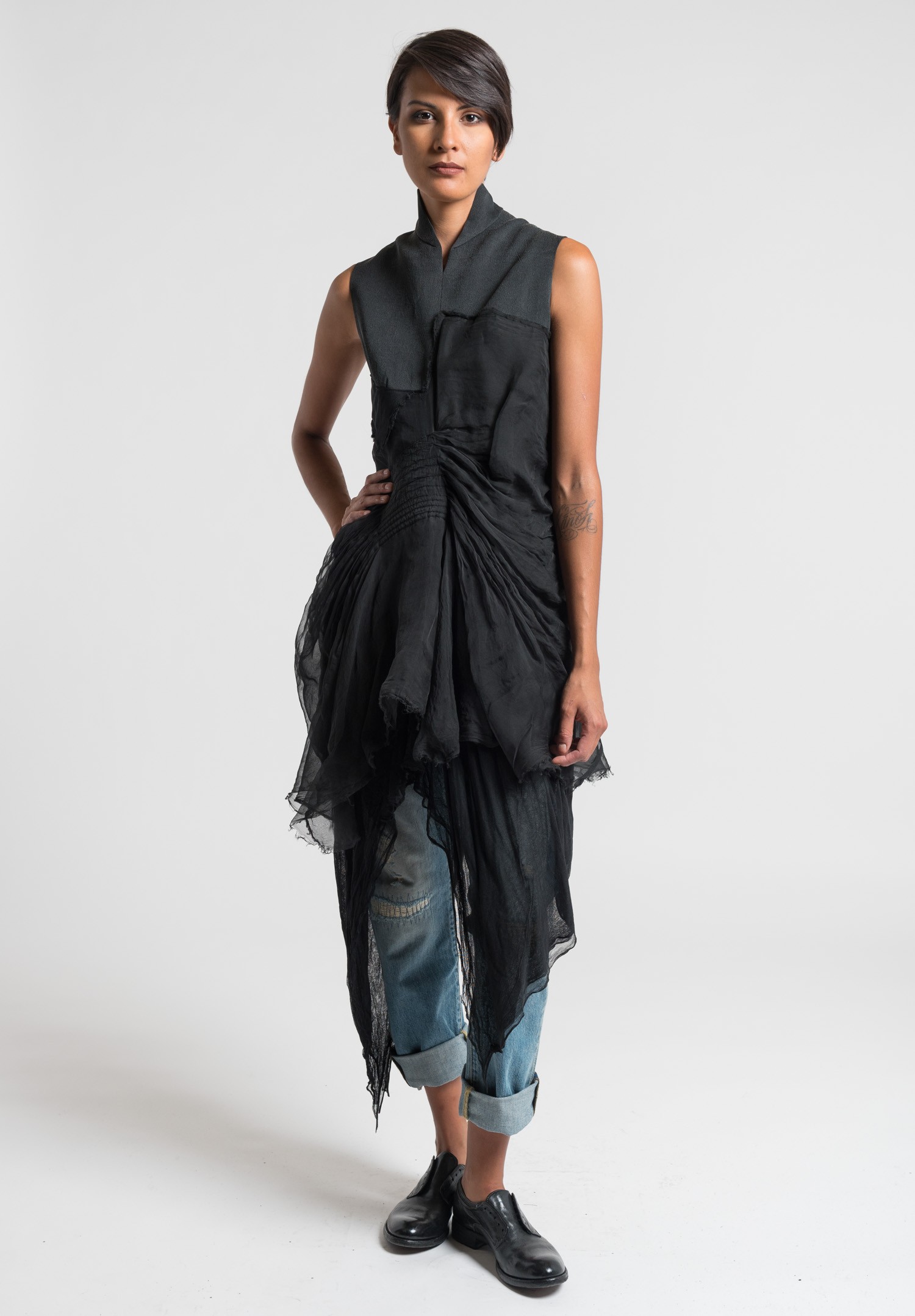 Marc Le Bihan Asymmetrical Tunic in Black | Santa Fe Dry Goods Trippen ...