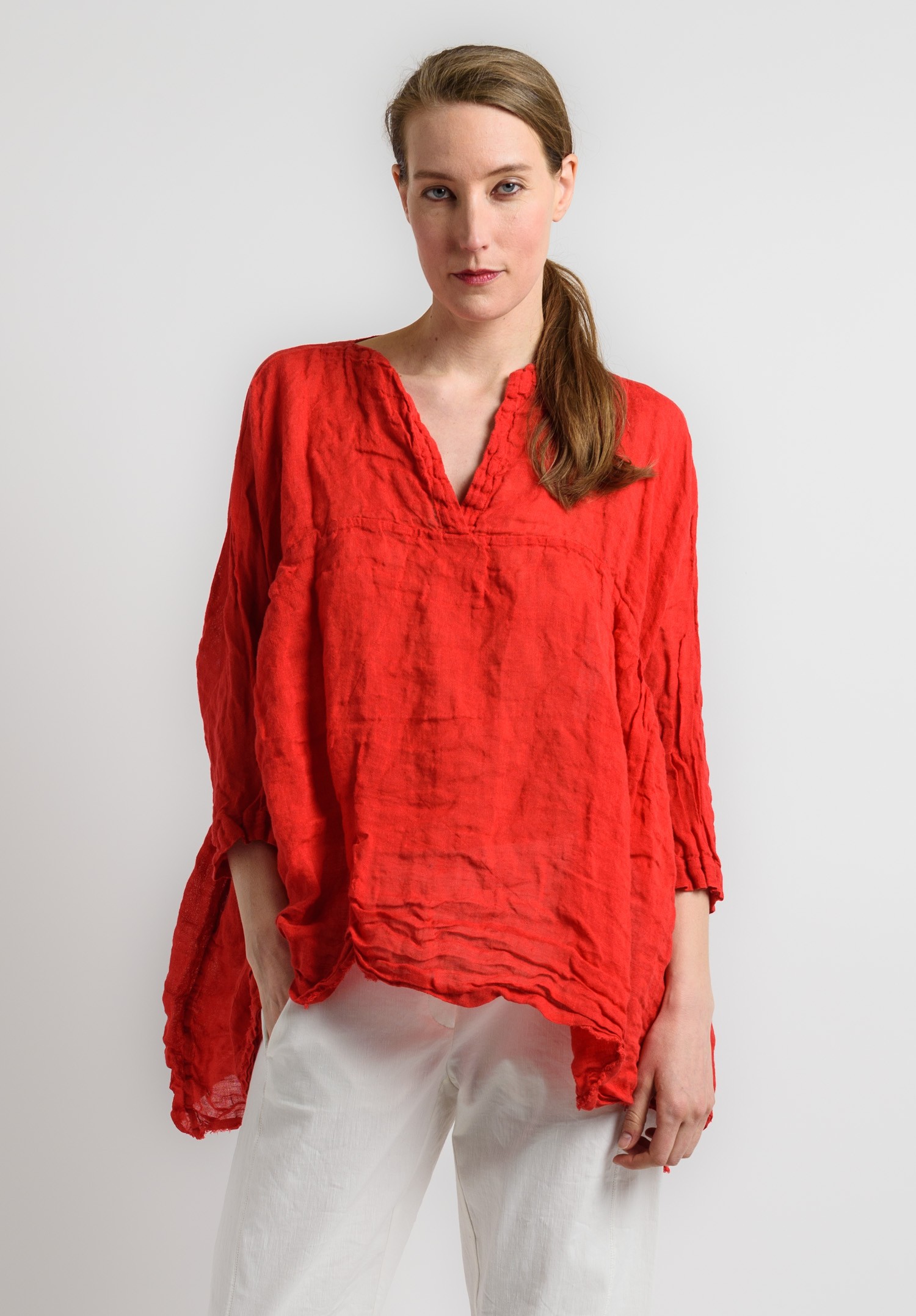 Daniela Gregis Linen Oversized Top in Red | Santa Fe Dry Goods Trippen ...