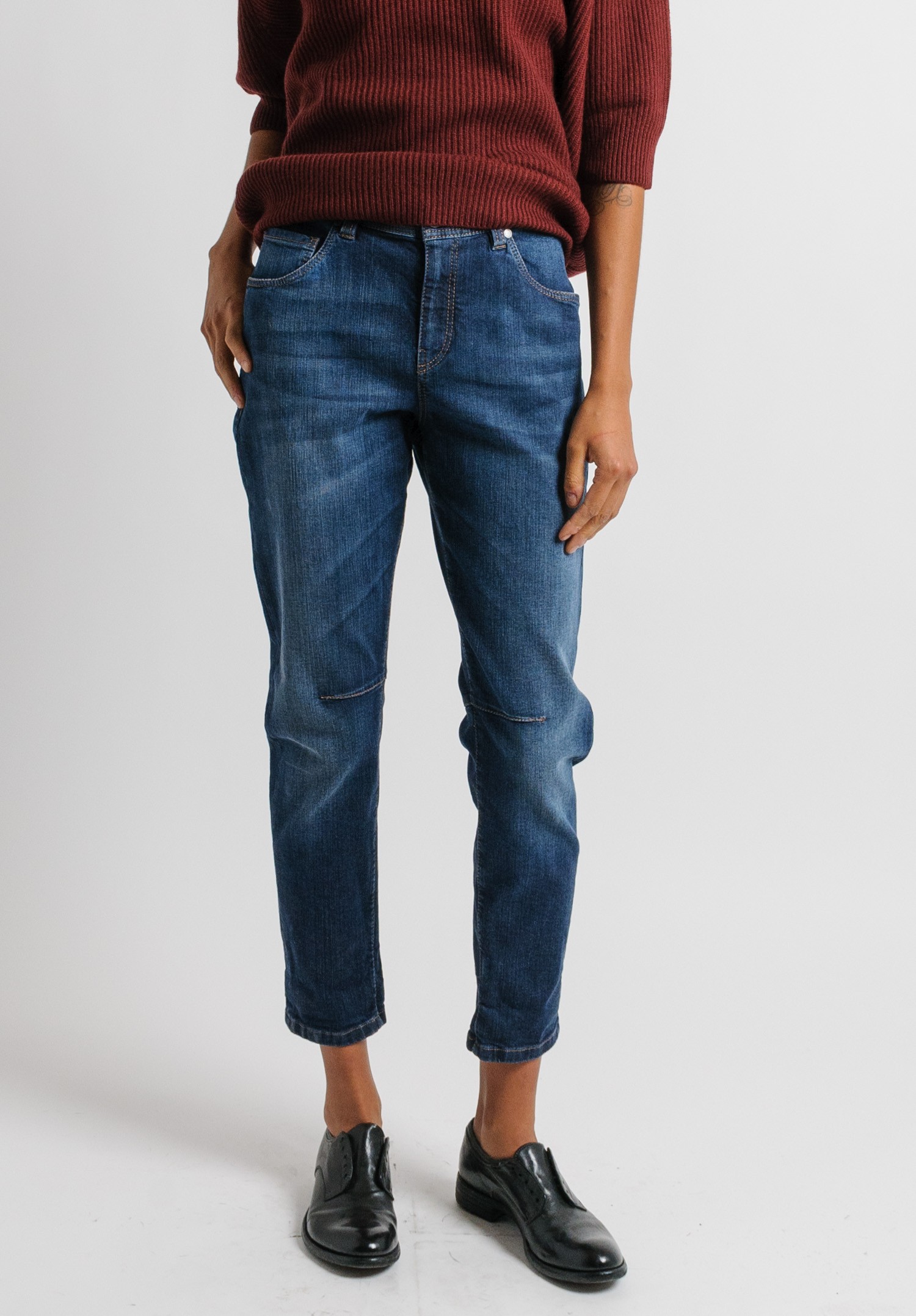 Brunello Cucinelli Boyfriend Low Slung Jeans in Denim Blue | Santa Fe ...