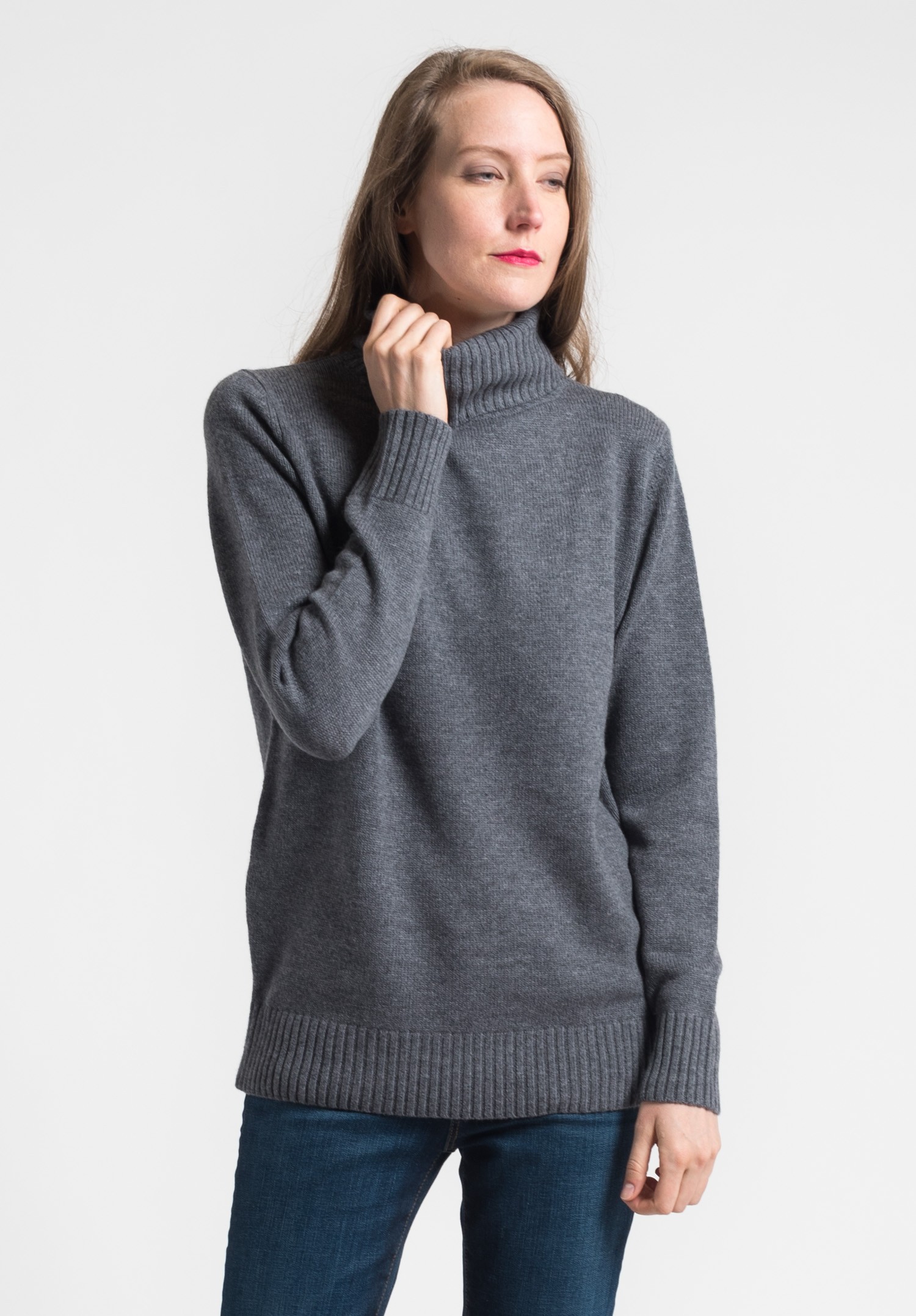 Pauw Wool/Cashmere Turtleneck Sweater in Grey | Santa Fe Dry Goods ...