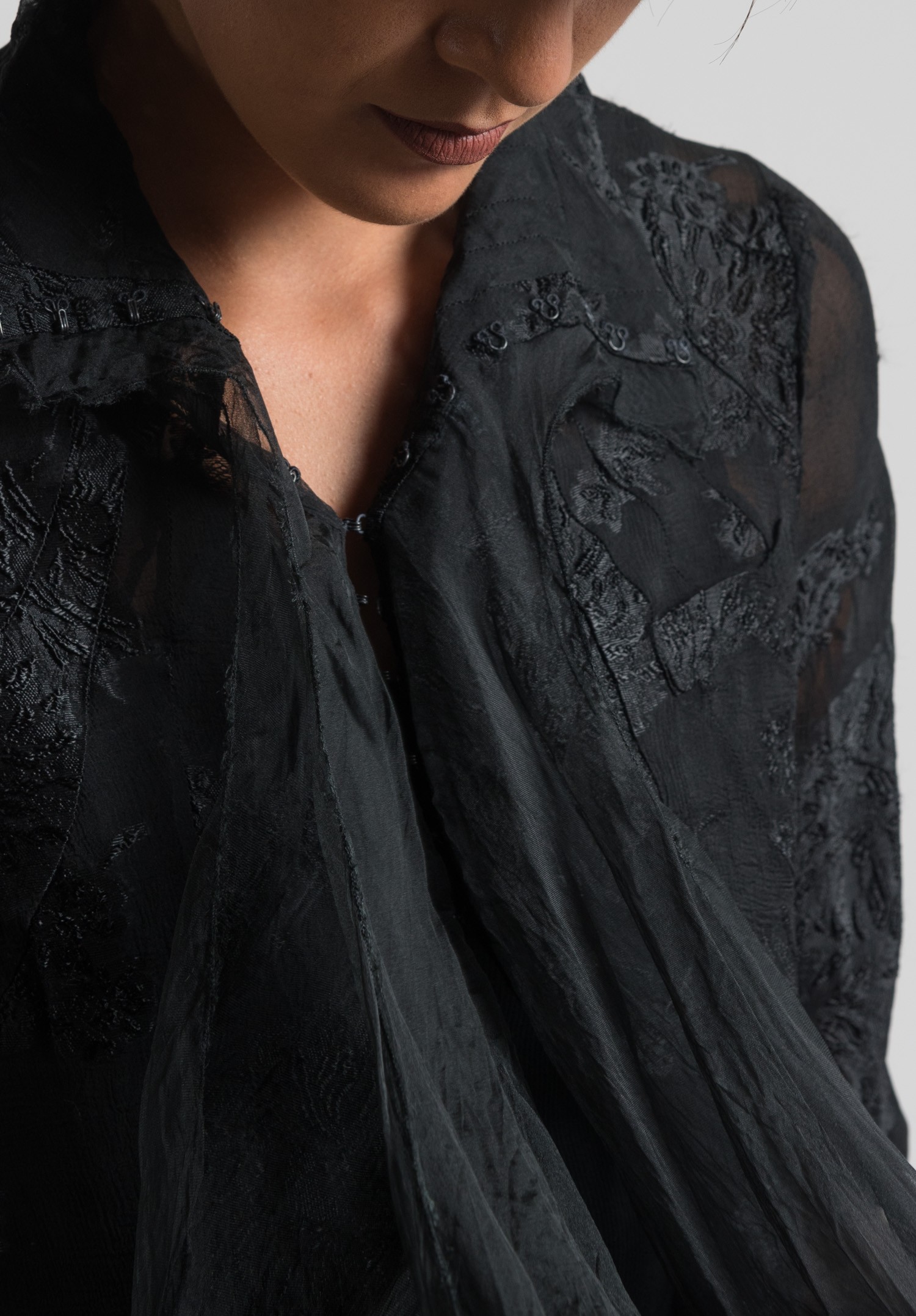 Marc Le Bihan Sheer Lace Jacket in Black | Santa Fe Dry Goods ...