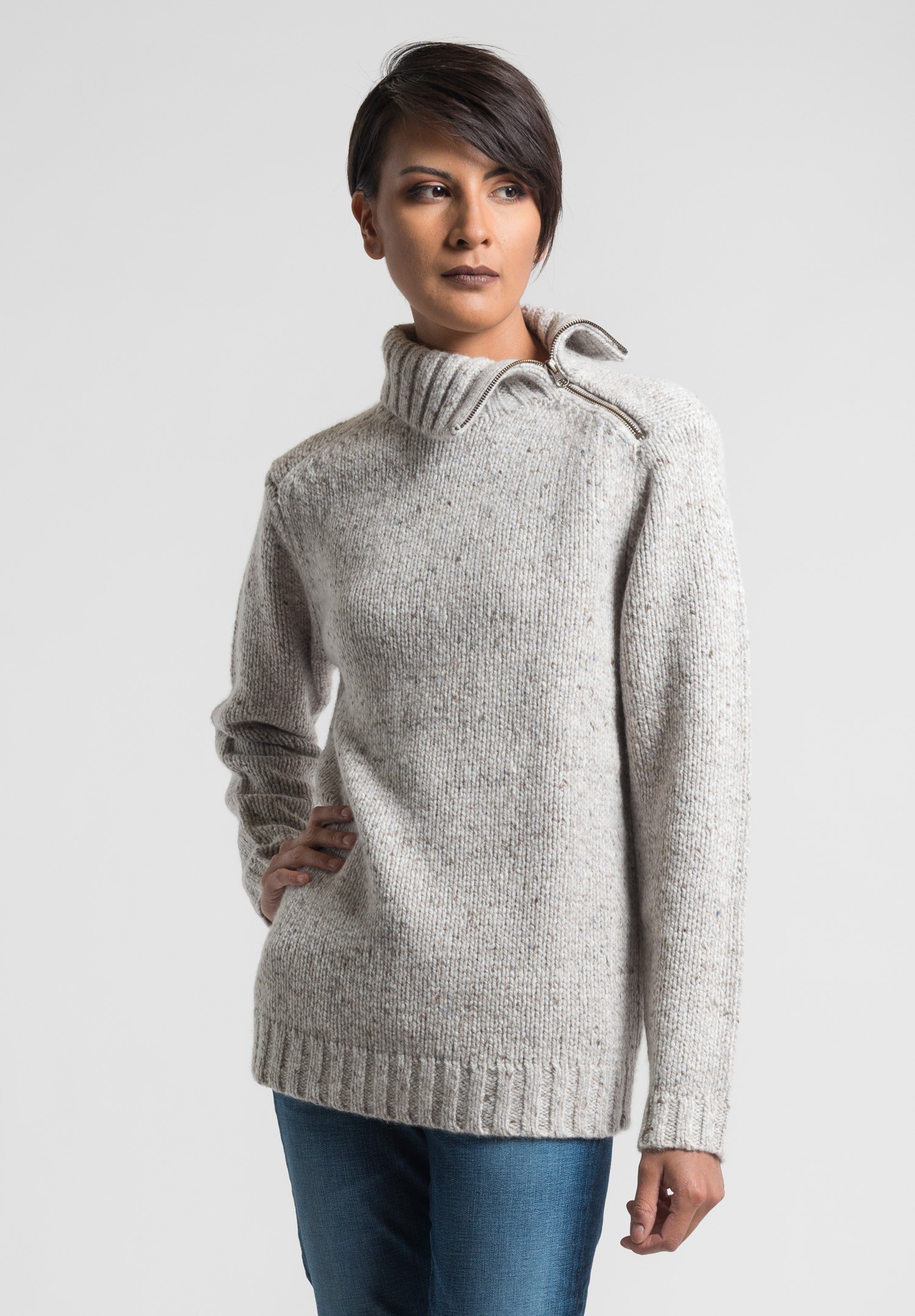 Pauw Chunky Knit Turtleneck in Natural | Santa Fe Dry Goods Trippen ...