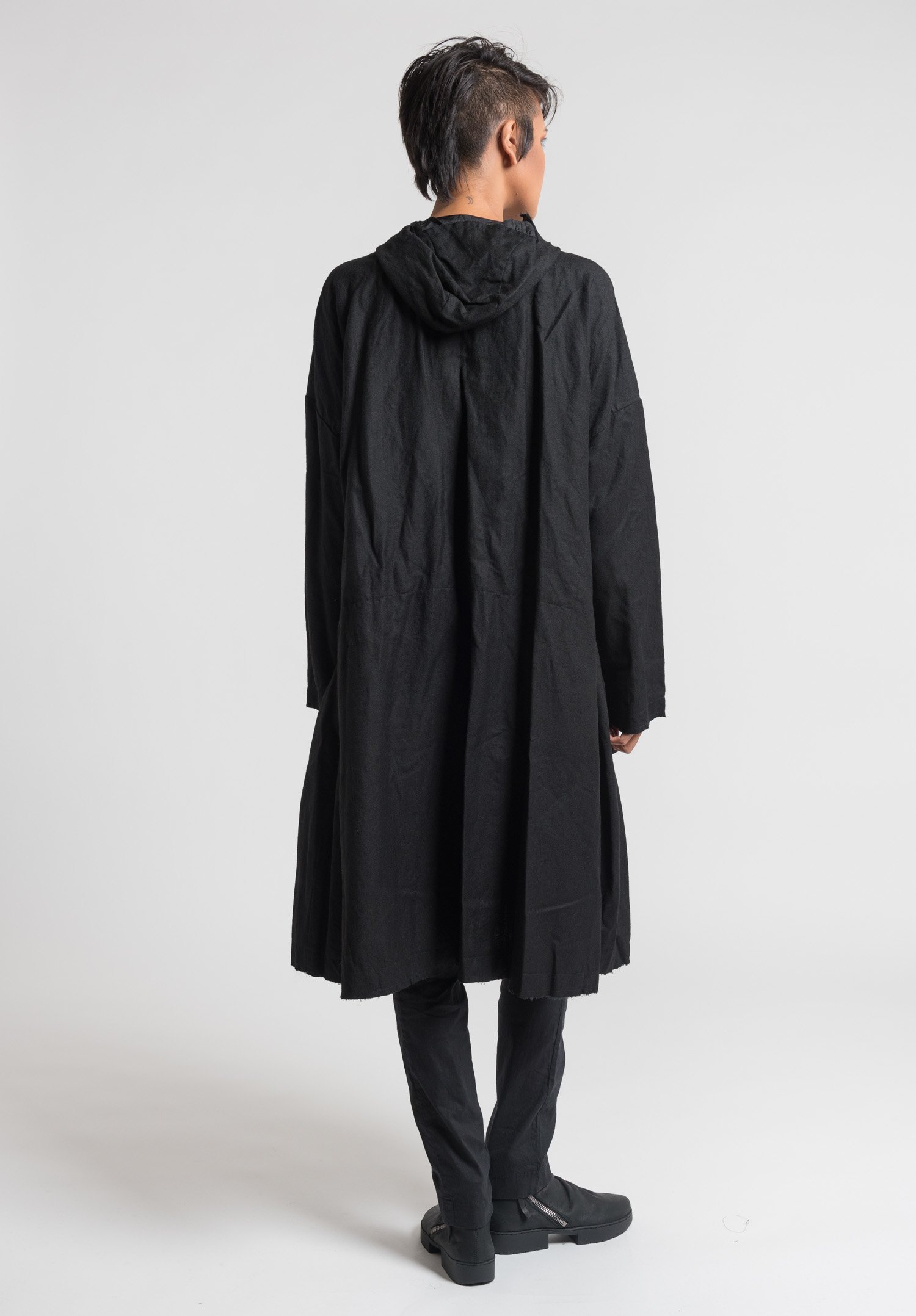 Rundholz Hooded A-Line Coat in Black | Santa Fe Dry Goods . Workshop ...