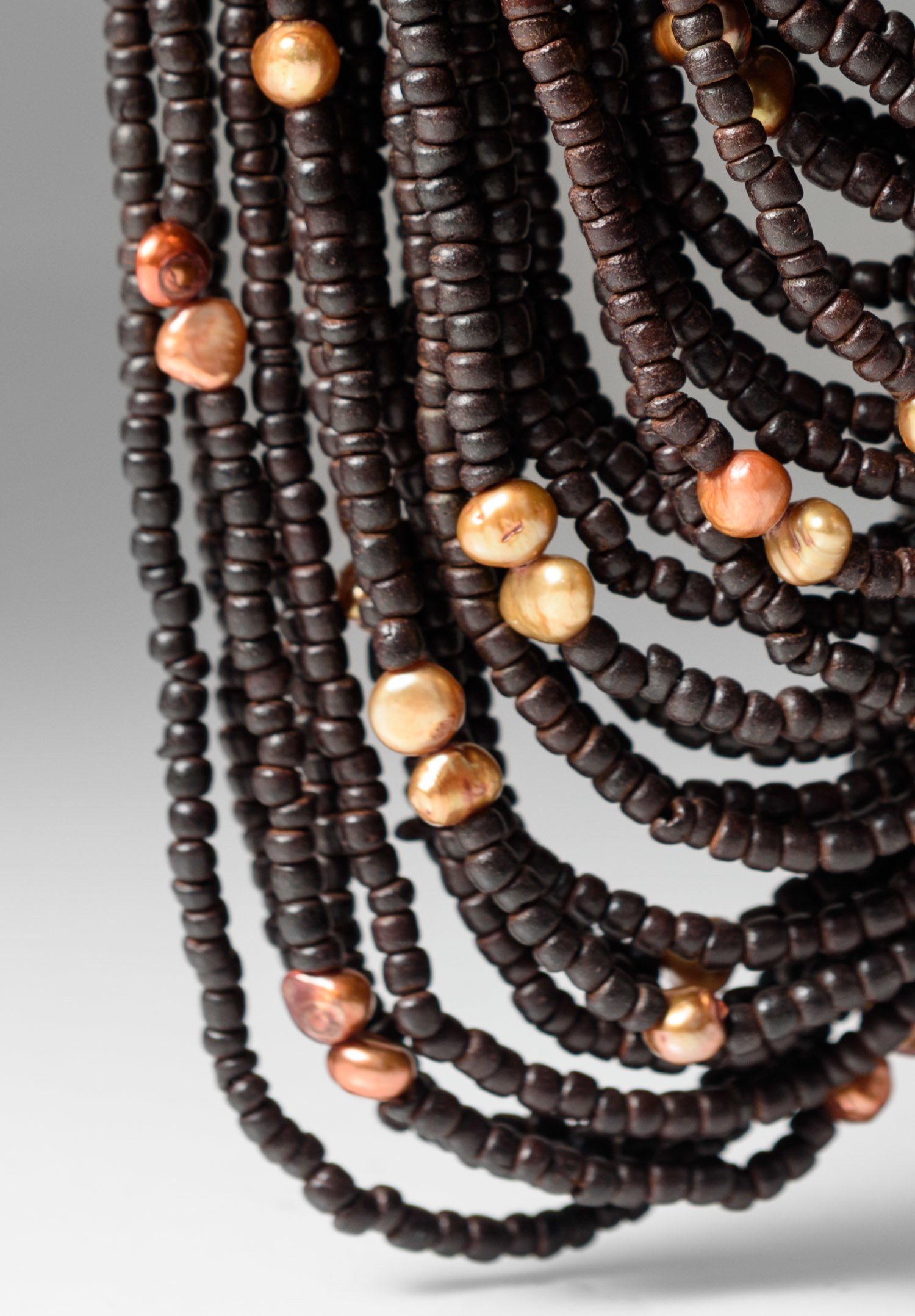 Monies Ebony & Pearls Multi Strand Necklace Santa Fe Dry Goods
