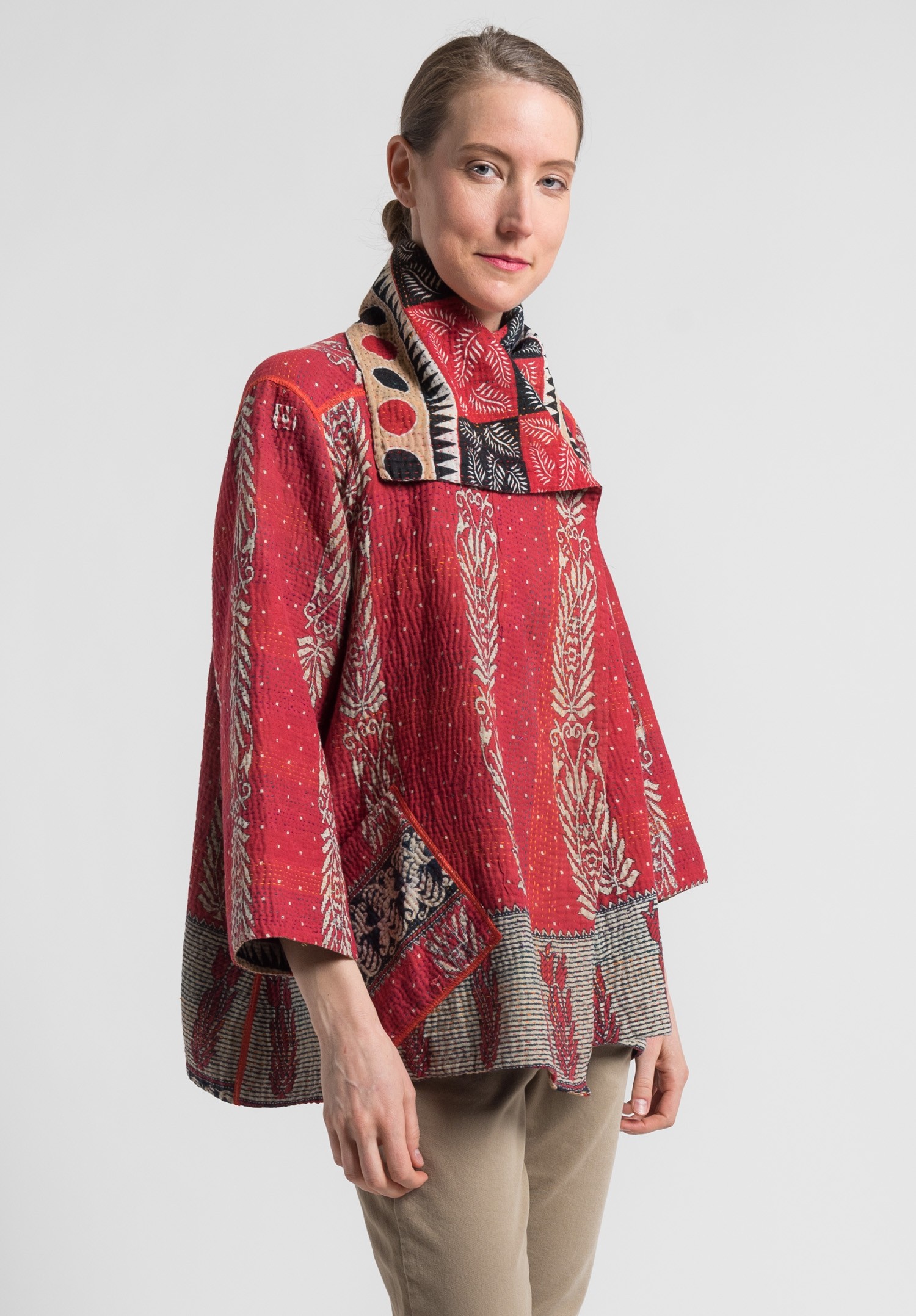 Mieko Mintz Reversible Flare Jacket in Red/Black | Santa Fe Dry Goods ...