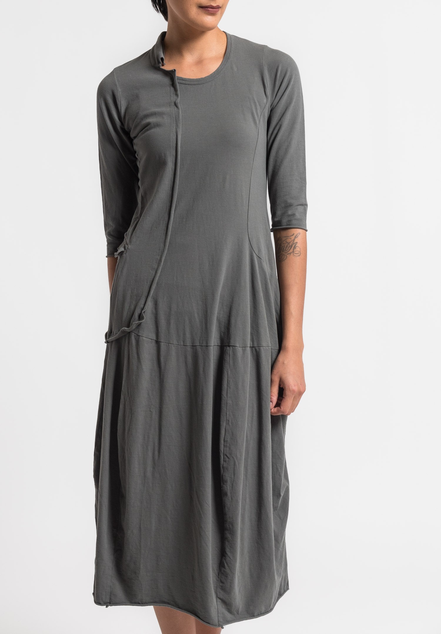 Rundholz Black Label Long External Pocket Dress in Shark | Santa Fe Dry ...