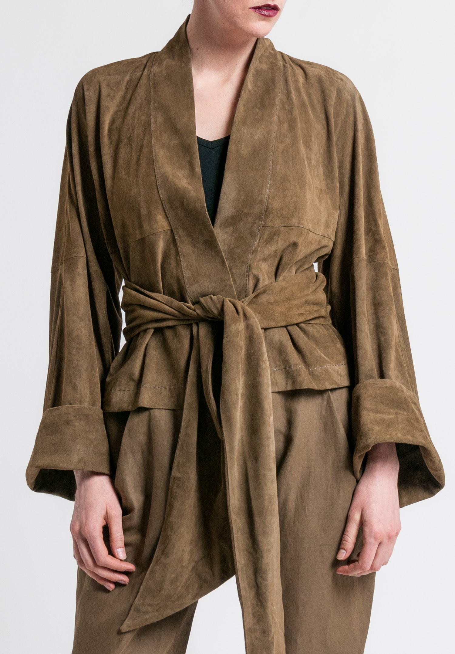 suede kimono jacket