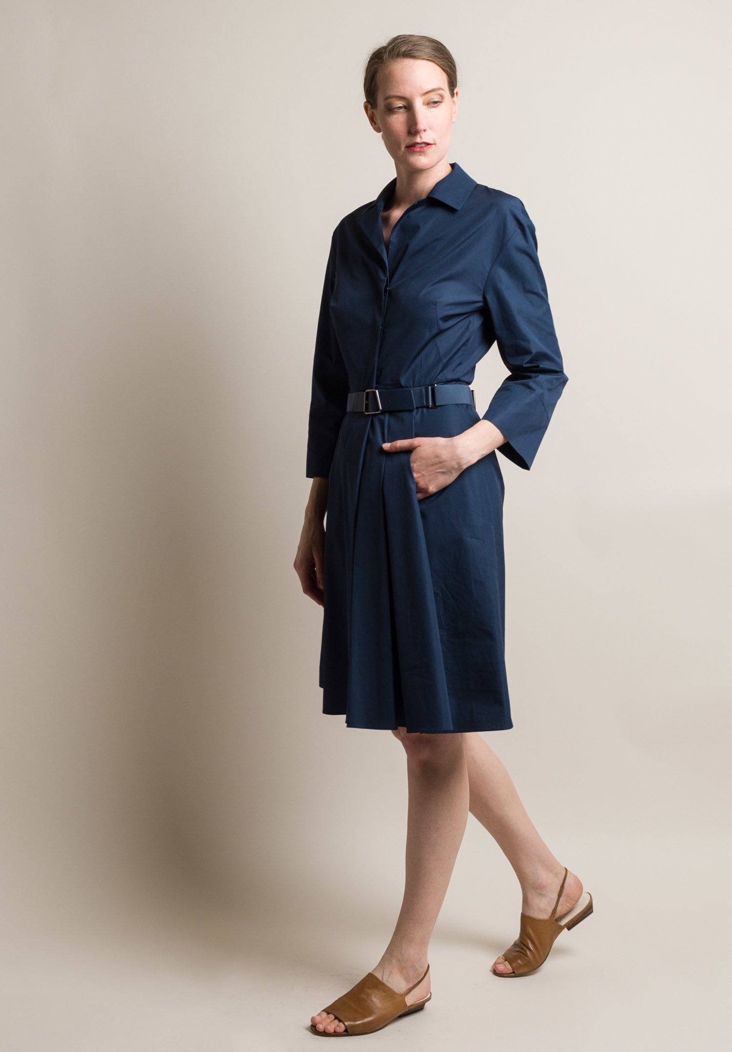 tailored denim dress