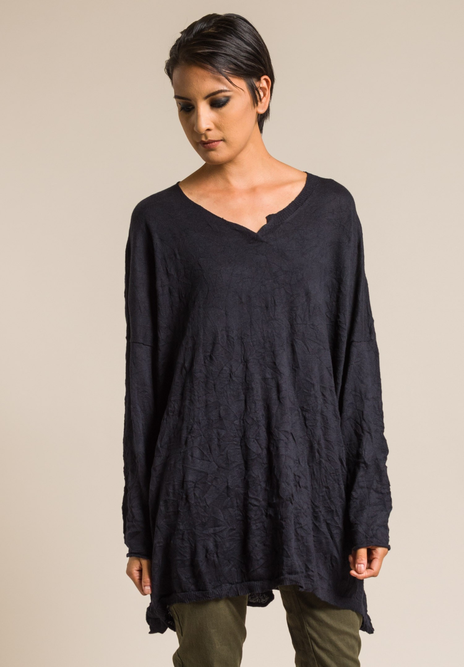 long knitted tunic