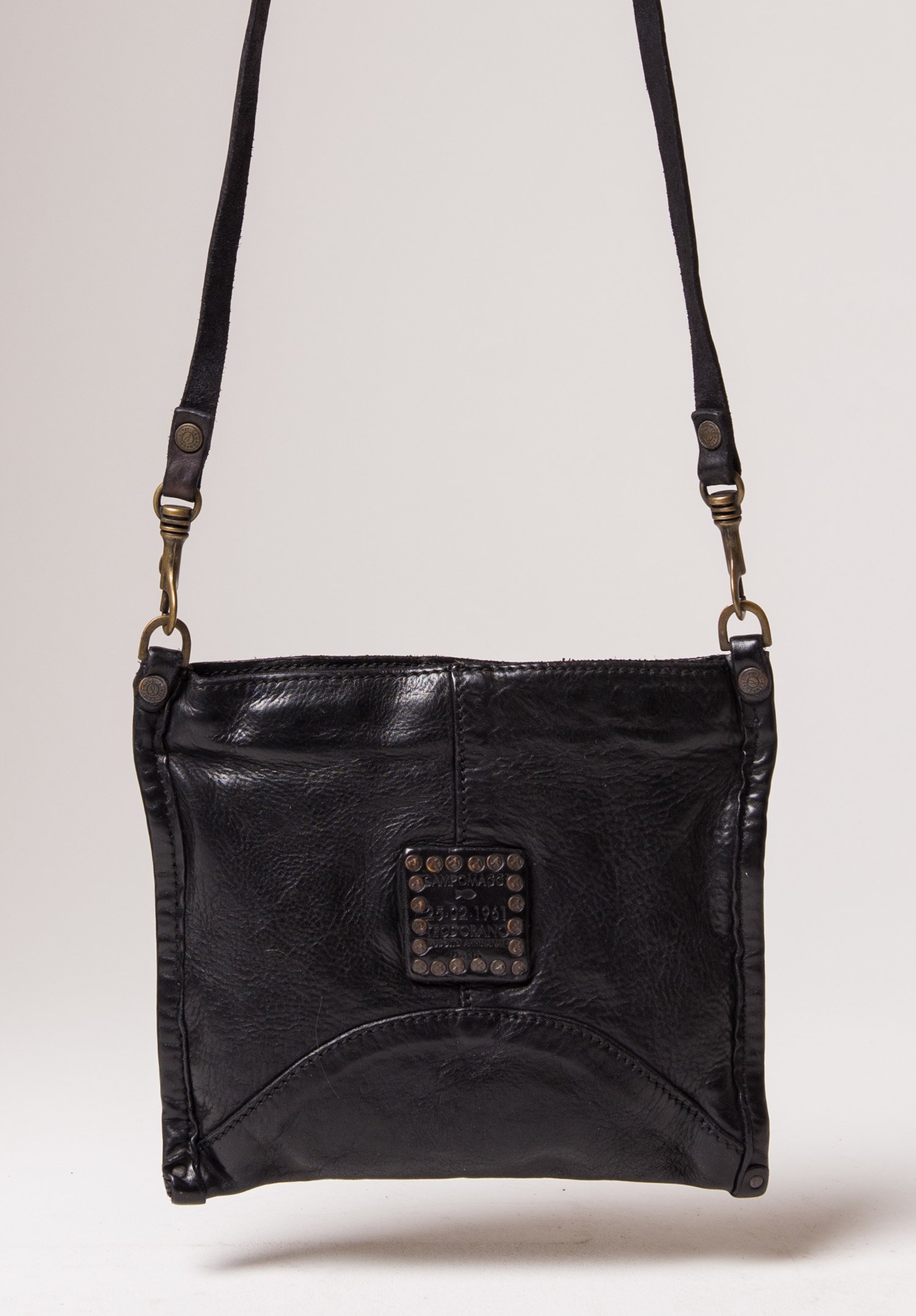 Campomaggi Small Studded Crossbody Bag in Black | Santa Fe Dry Goods ...