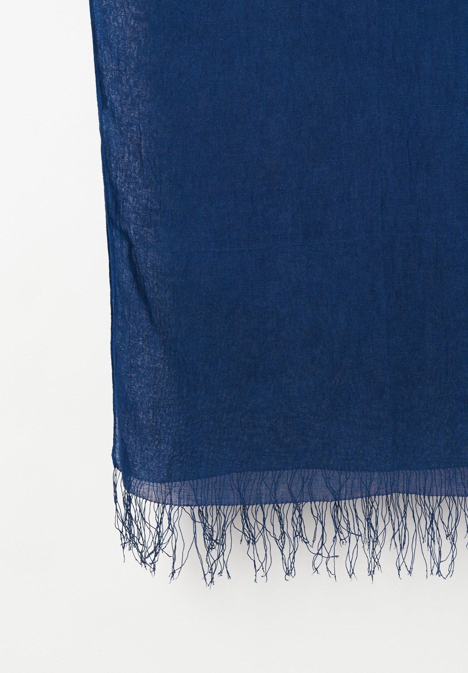 Aboubakar Fofana Indigo Dyed Linen Scarf in Dark Indigo Santa Fe Dry