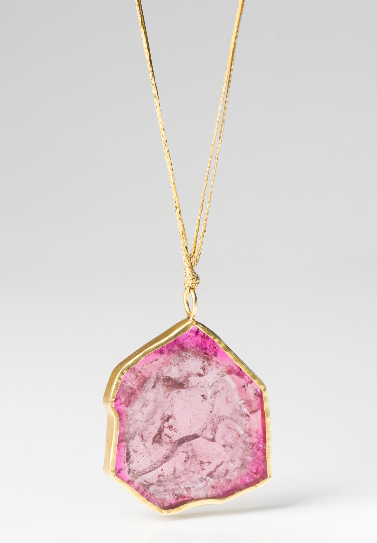Pink tourmaline pendant