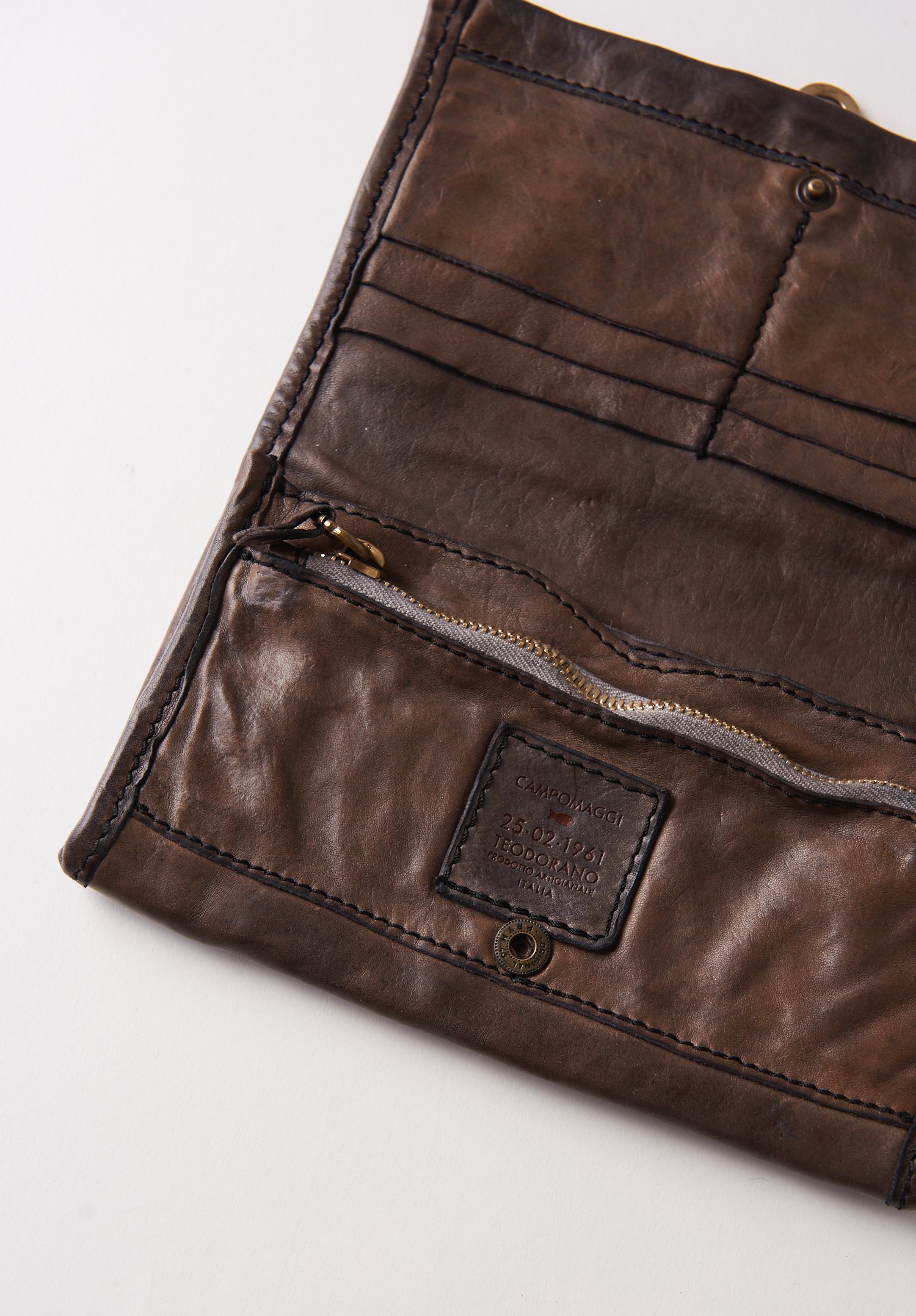Campomaggi Leather Wallet in Grey | Santa Fe Dry Goods Trippen ...