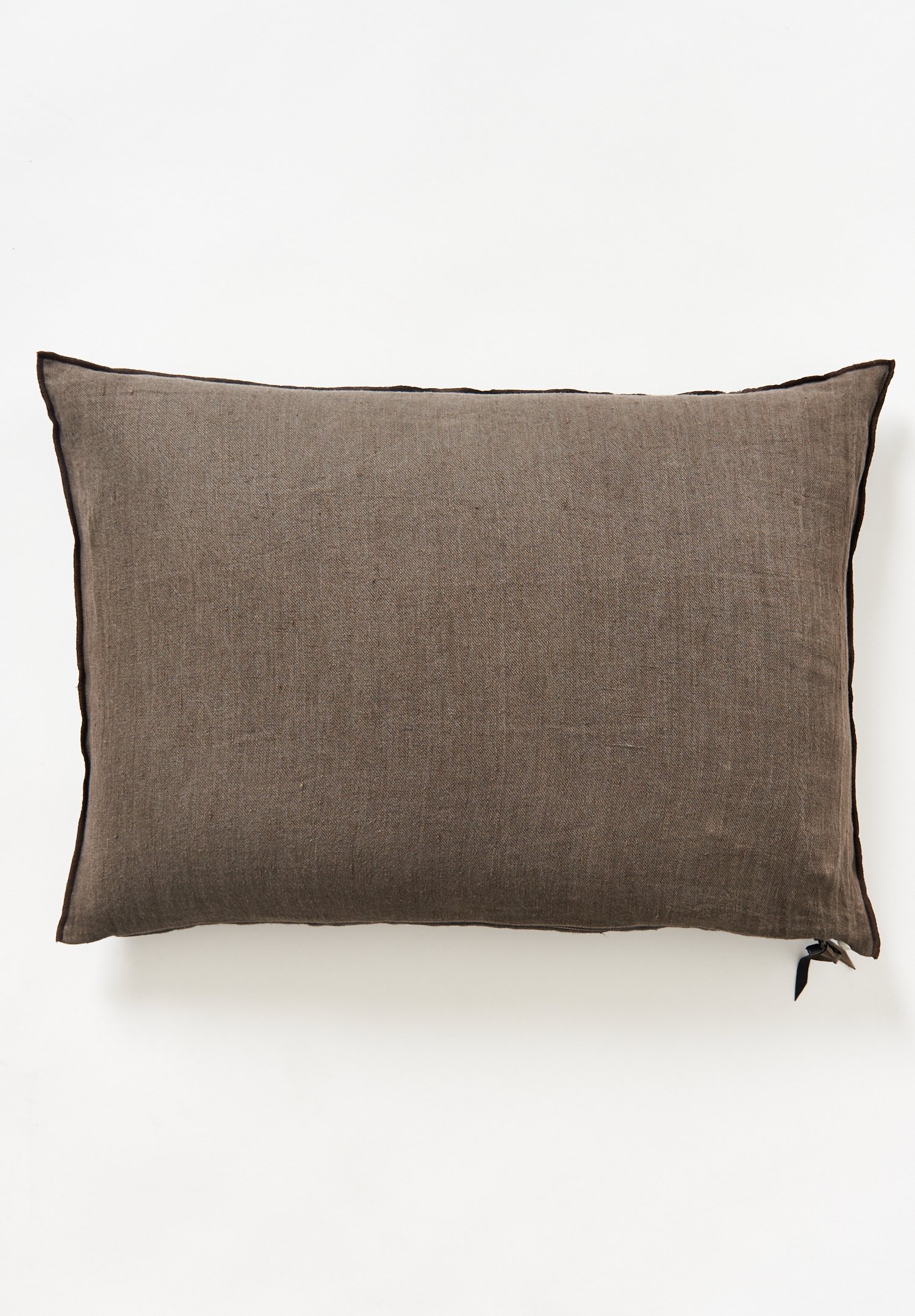 Maison de Vacances Crumpled Washed Linen Pillow in Taupe 
