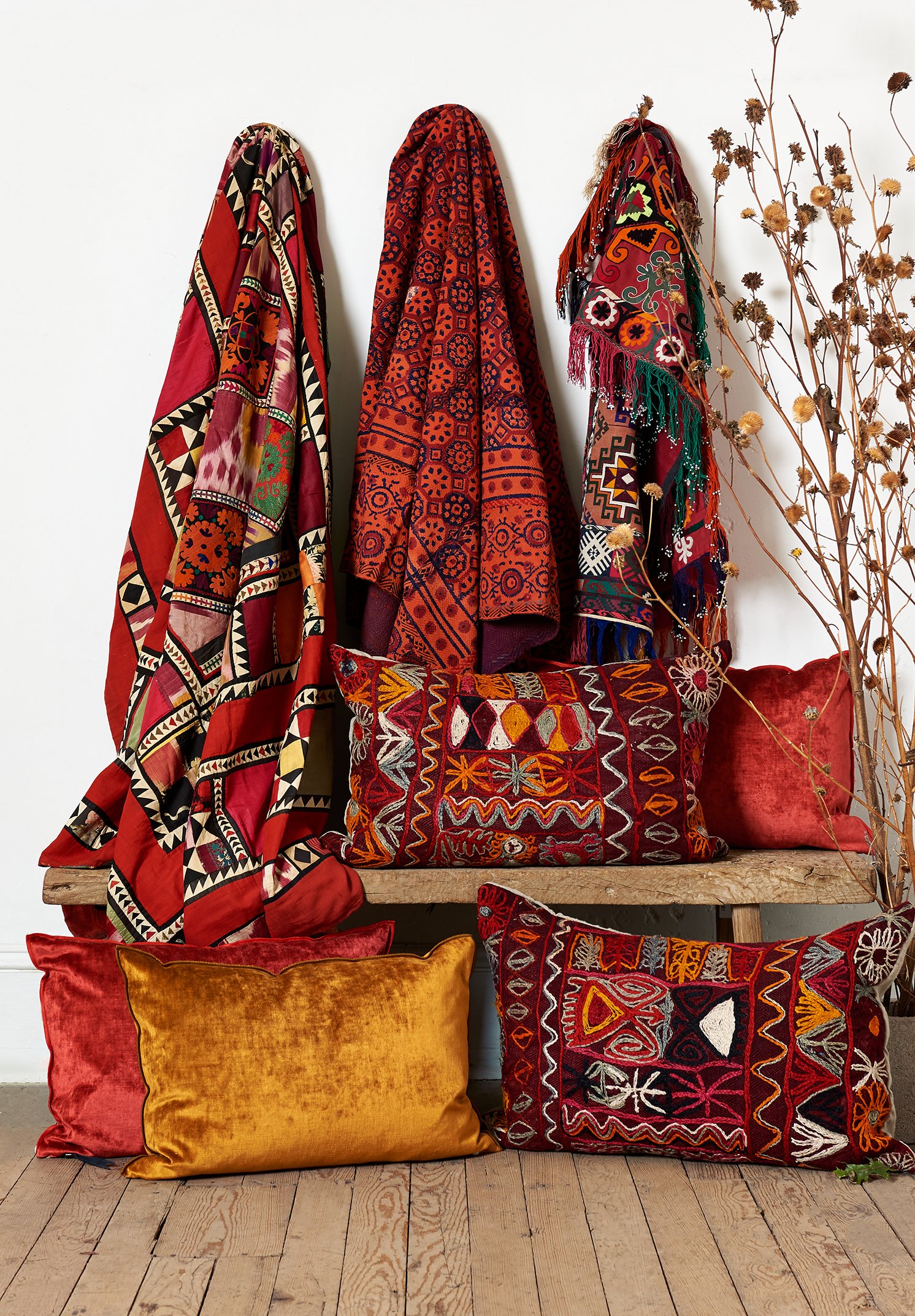 Antique Woven Afghan Textile Santa Fe Dry Goods . . Wild Life