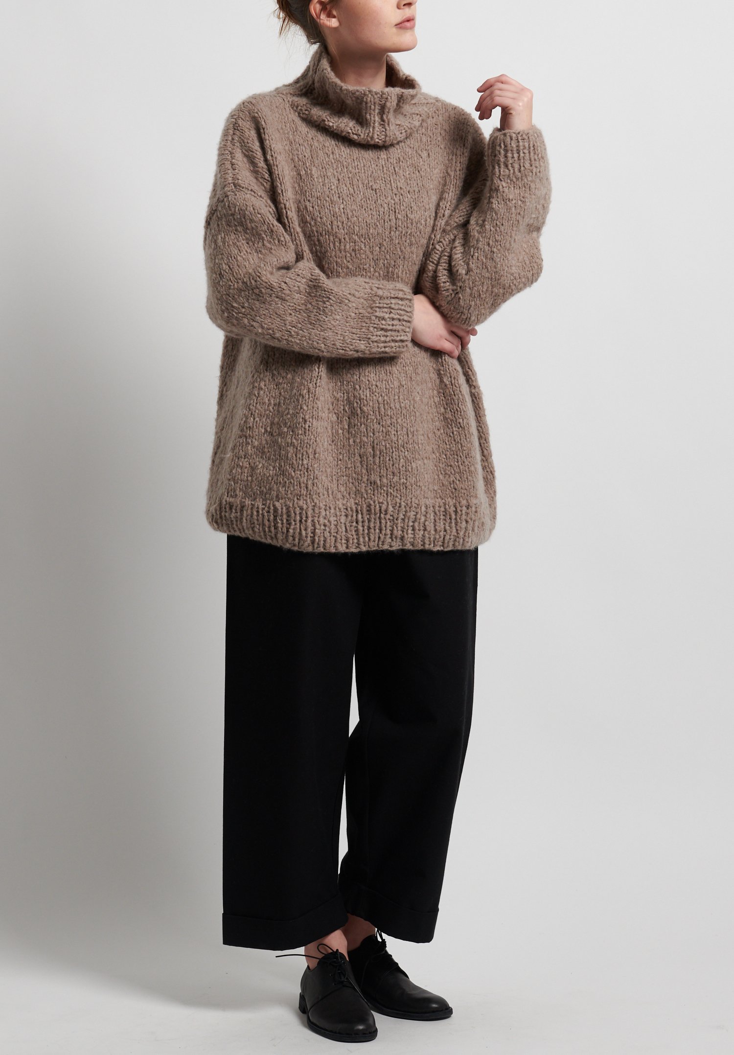 Hania New York Hand Knit York Sweater in Beige Melange | Santa Fe Dry ...