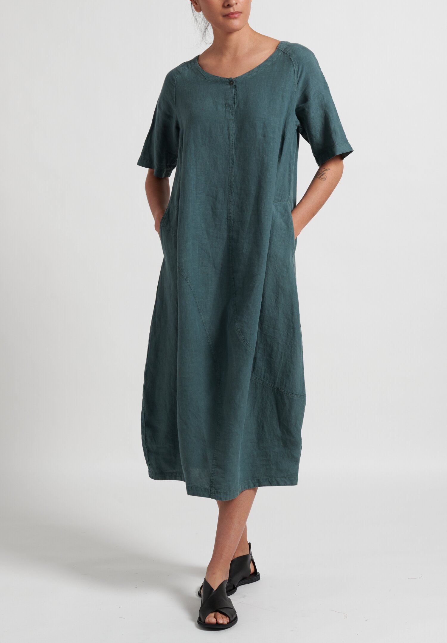Oska Linen Evene Long Dress in Hemp | Santa Fe Dry Goods . Workshop ...