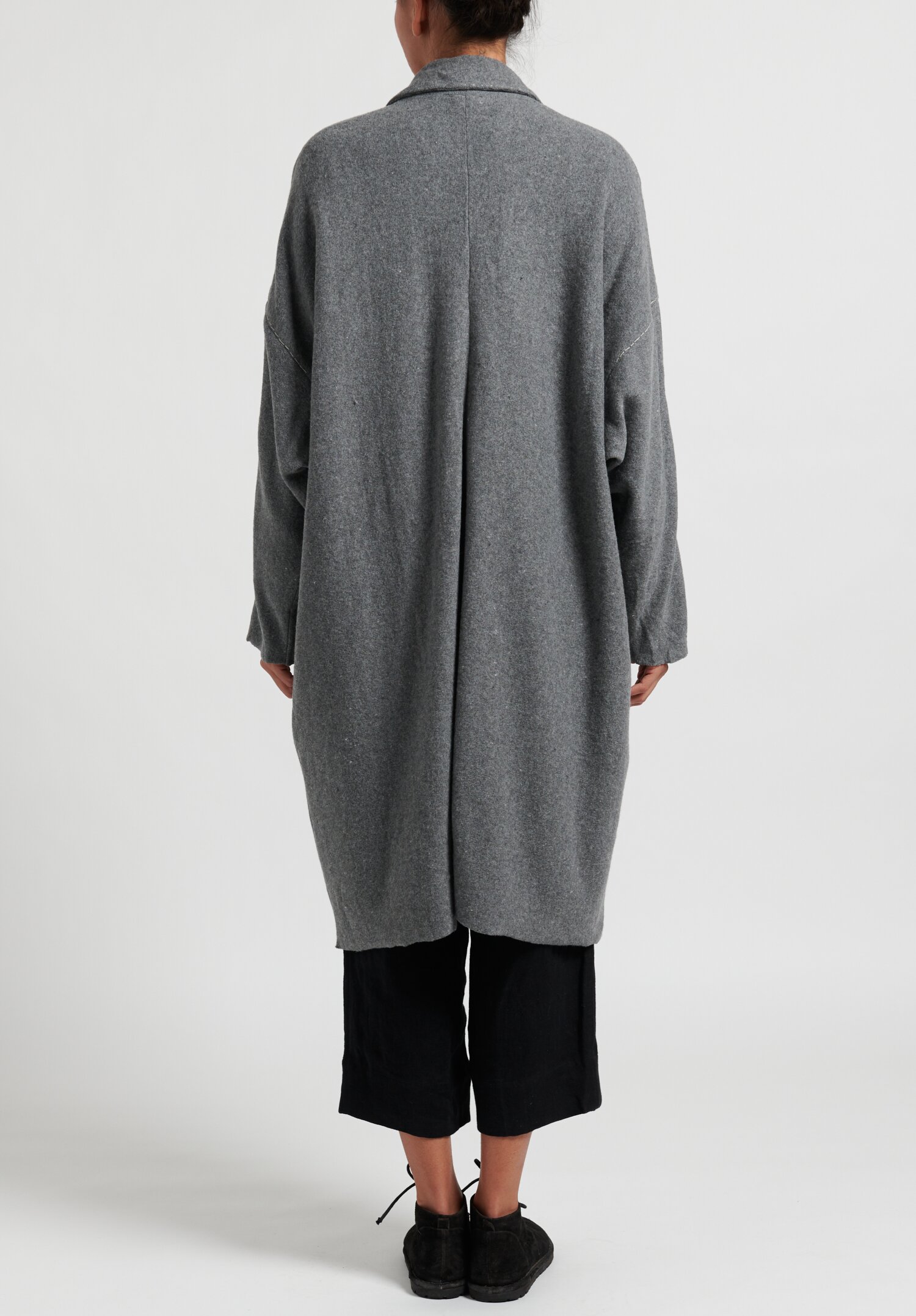 Umit Unal Wool Fine Knit Coat in Medium Grey | Santa Fe Dry Goods ...