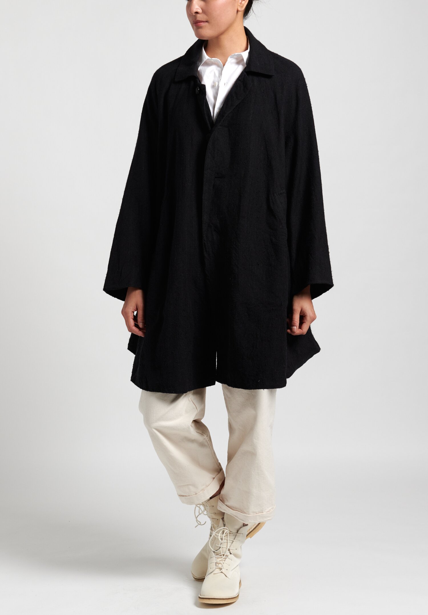 Kaval Silk Dohchu Coat in Black | Santa Fe Dry Goods . Workshop . Wild Life
