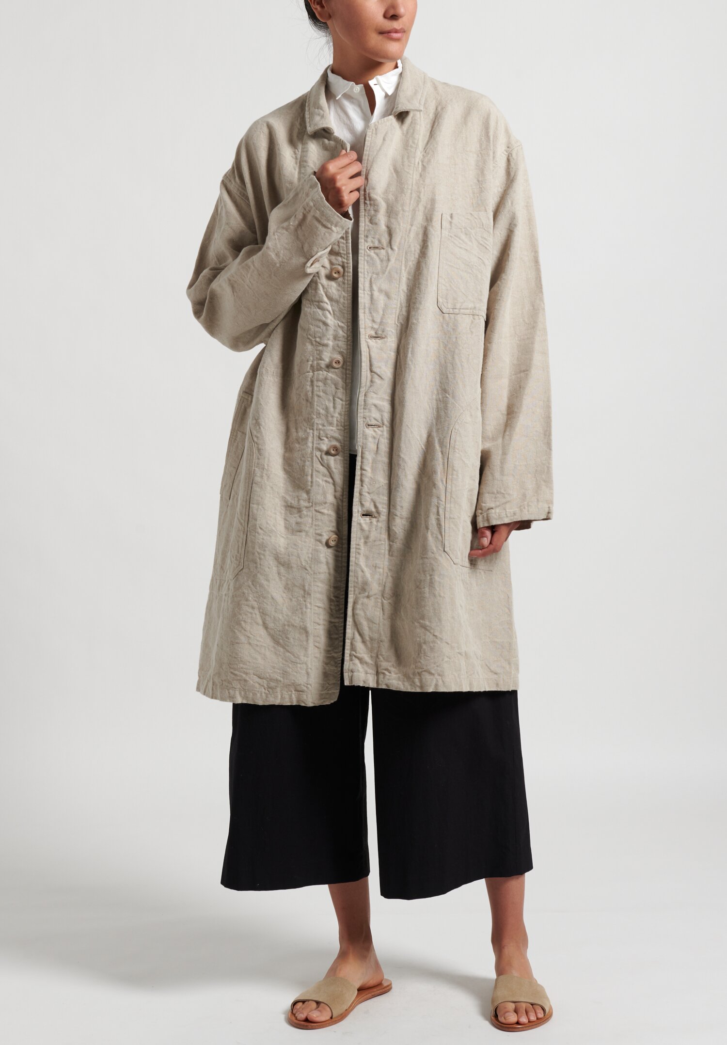 Joukaval カヴァル／shop coat (heavy corduroy) - ステンカラーコート