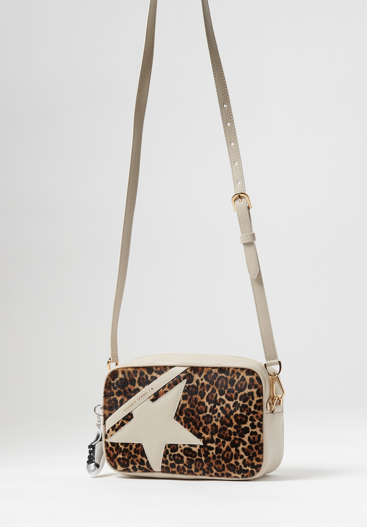 Golden Goose Leopard Print Star Bag in White | Santa Fe Dry Goods ...