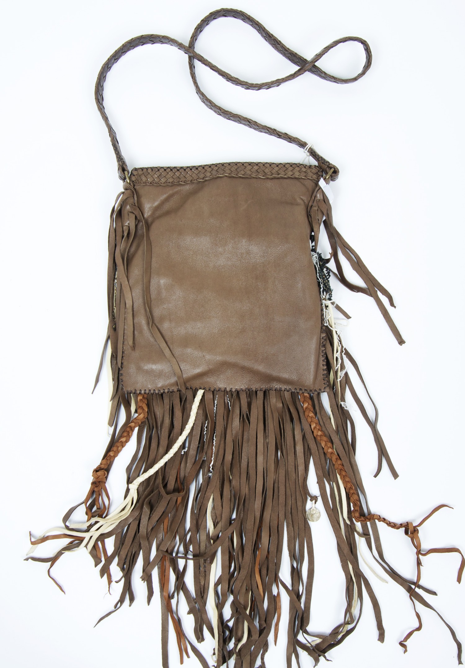 En Shalla Square Fringe Handbag in Brown | Santa Fe Dry Goods ...