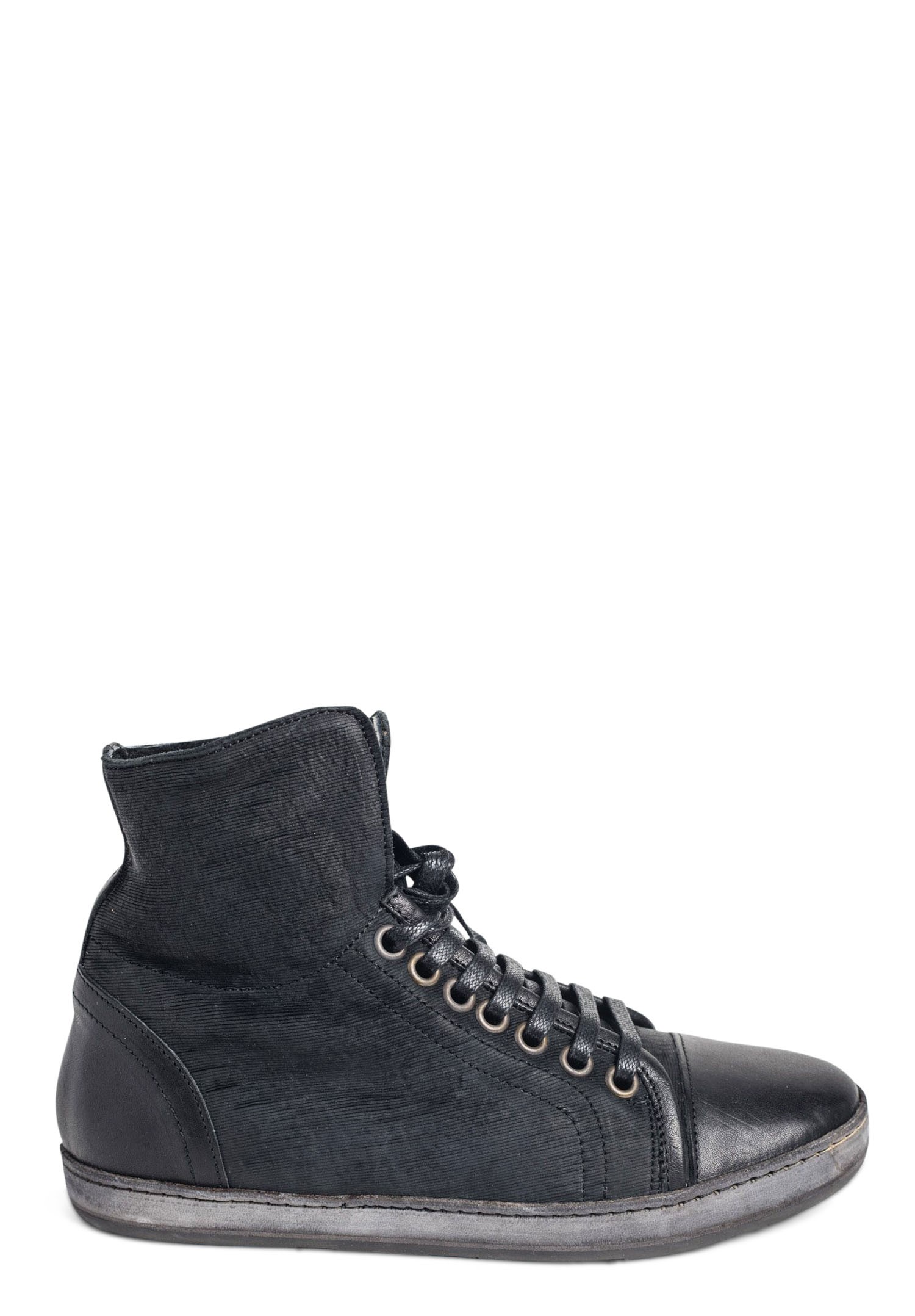 Fiorentini and Baker Lazar Fur Lined Scored Suede Mid Top Sneaker in ...