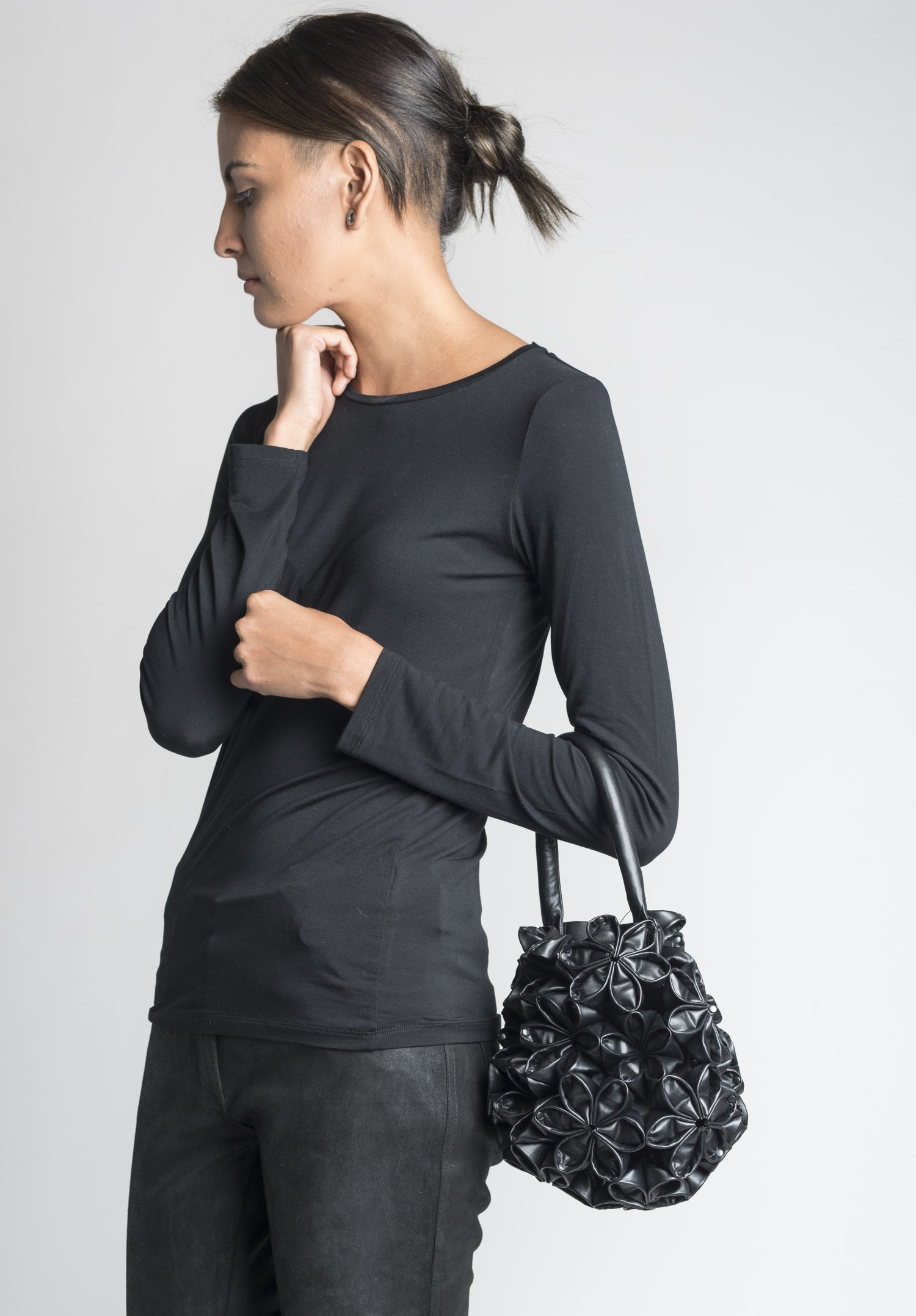 Noir by Kei Ninomiya Flower Bag in Black | Santa Fe Dry Goods Trippen ...