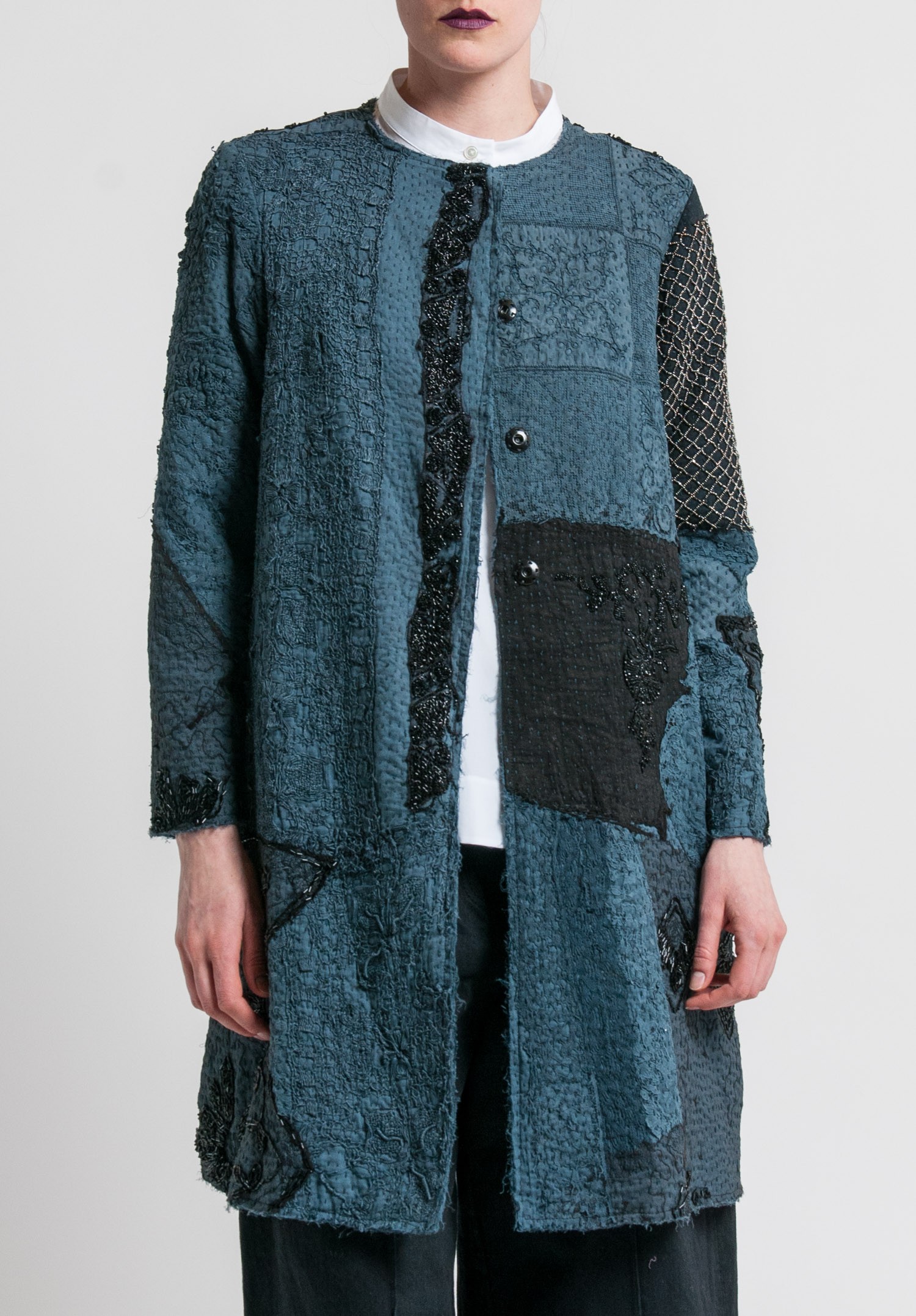 By Walid Beaded Gigi Coat in Almost Black | Santa Fe Dry Goods Trippen ...