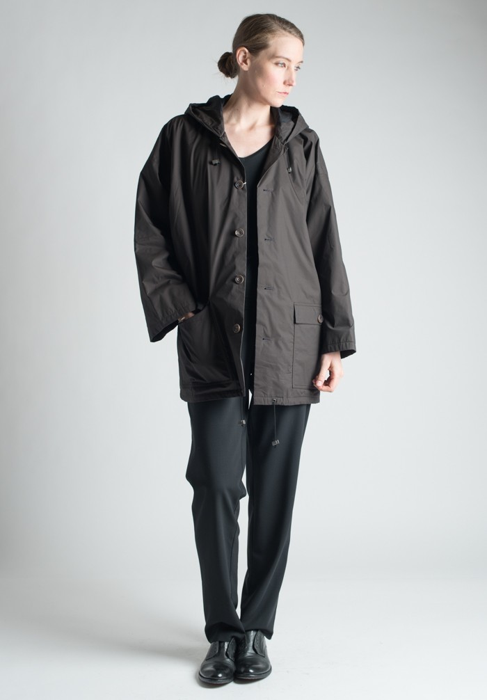 Eskandar Hooded Raincoat in Brown | Santa Fe Dry Goods Trippen ...