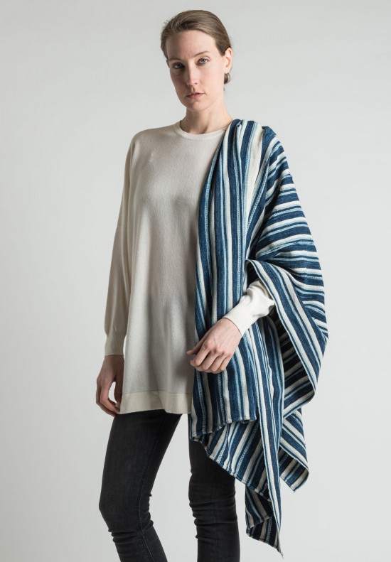 Hania Oversized Cashmere Crew Neck Pullover in Natural