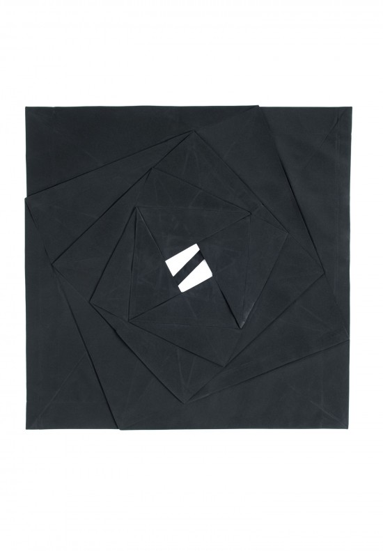 Issey Miyake 132 5. Sleeveless Cowl Neck Origami Tunic in Black