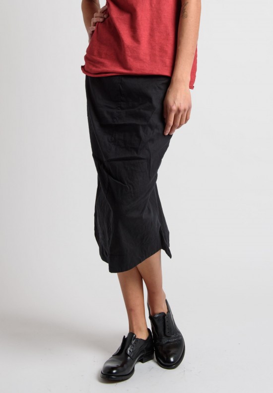 Rundholz Black Label Drap Front Pencil Skirt in Black	