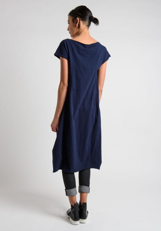 Rundholz Black Label Cotton Short Sleeve Tulip Dress in Blueberry ...