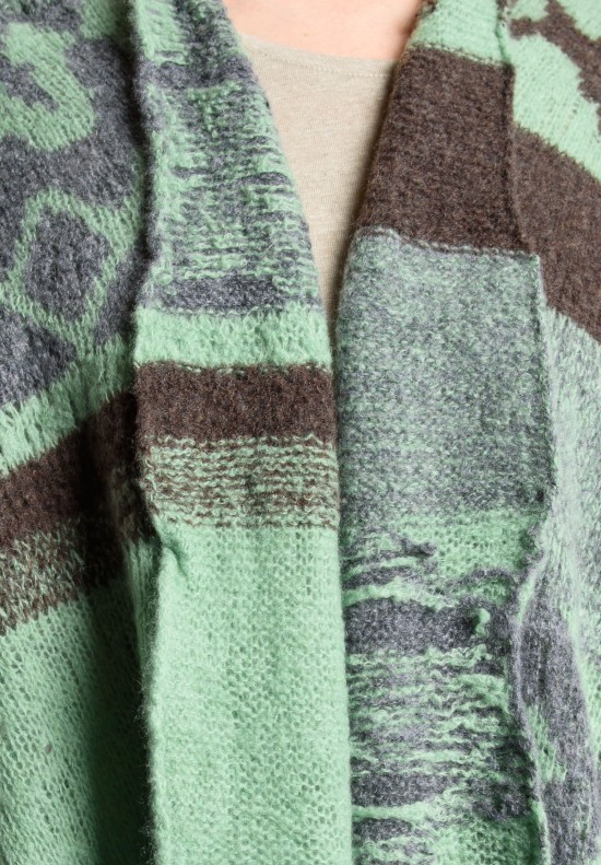 Casmari Cashmere Pancho Cardigan in Turquoise Green | Santa Fe Dry ...