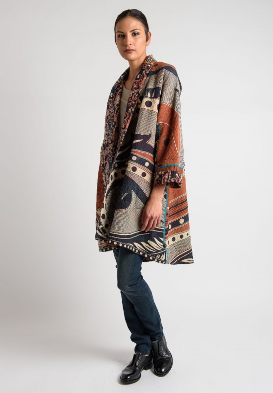 Mieko Mintz Reversible Kimono Jacket in Brown	