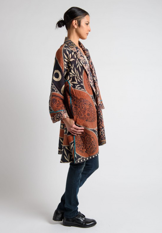 Mieko Mintz Reversible Kimono Jacket in Brown	