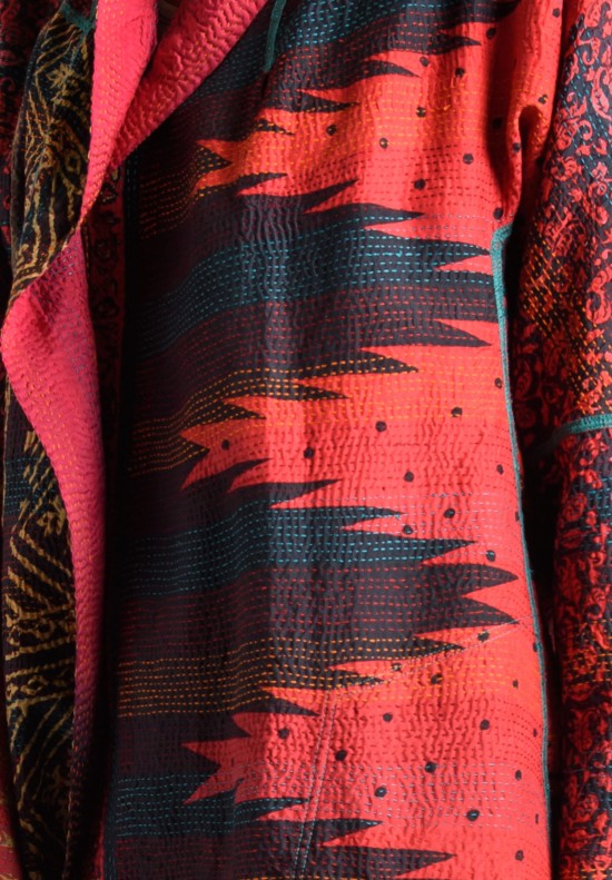 Mieko Mintz Reversible Silk Flare Jacket in Red/Blue | Santa Fe Dry ...