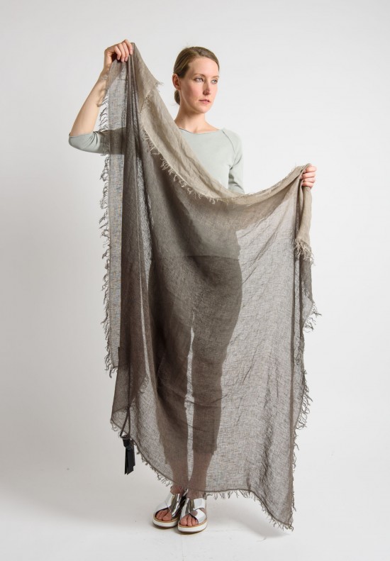 Annette Görtz Ombre Fringe Scarf in Sand/Tar	