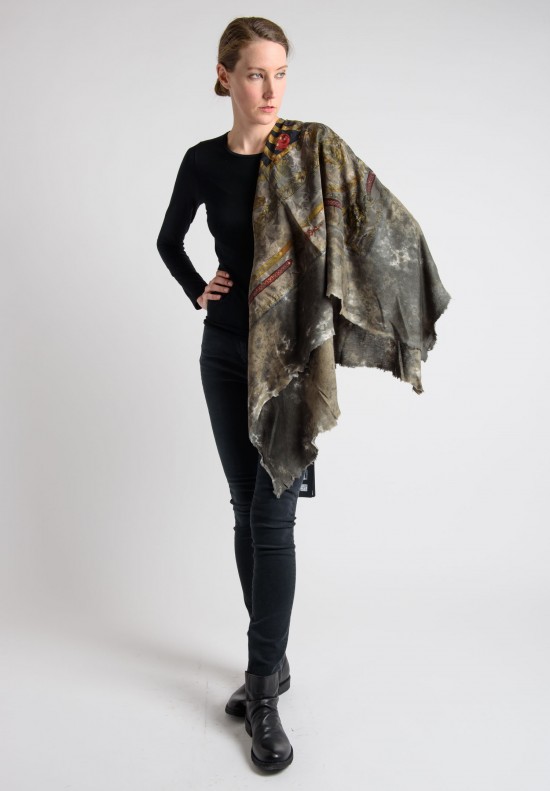 Avant Toi Painterly-Print Panelled Cashmere-Silk Scarf - ShopStyle Scarves  & Wraps